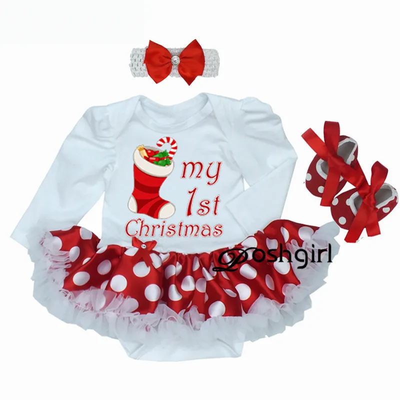Newborn Baby Girl Clothes Infant Clothing Children's Baby Christmas Costumes Lace Romper Dress 1st Birthday Outfit Bebe Jumpsuit 6