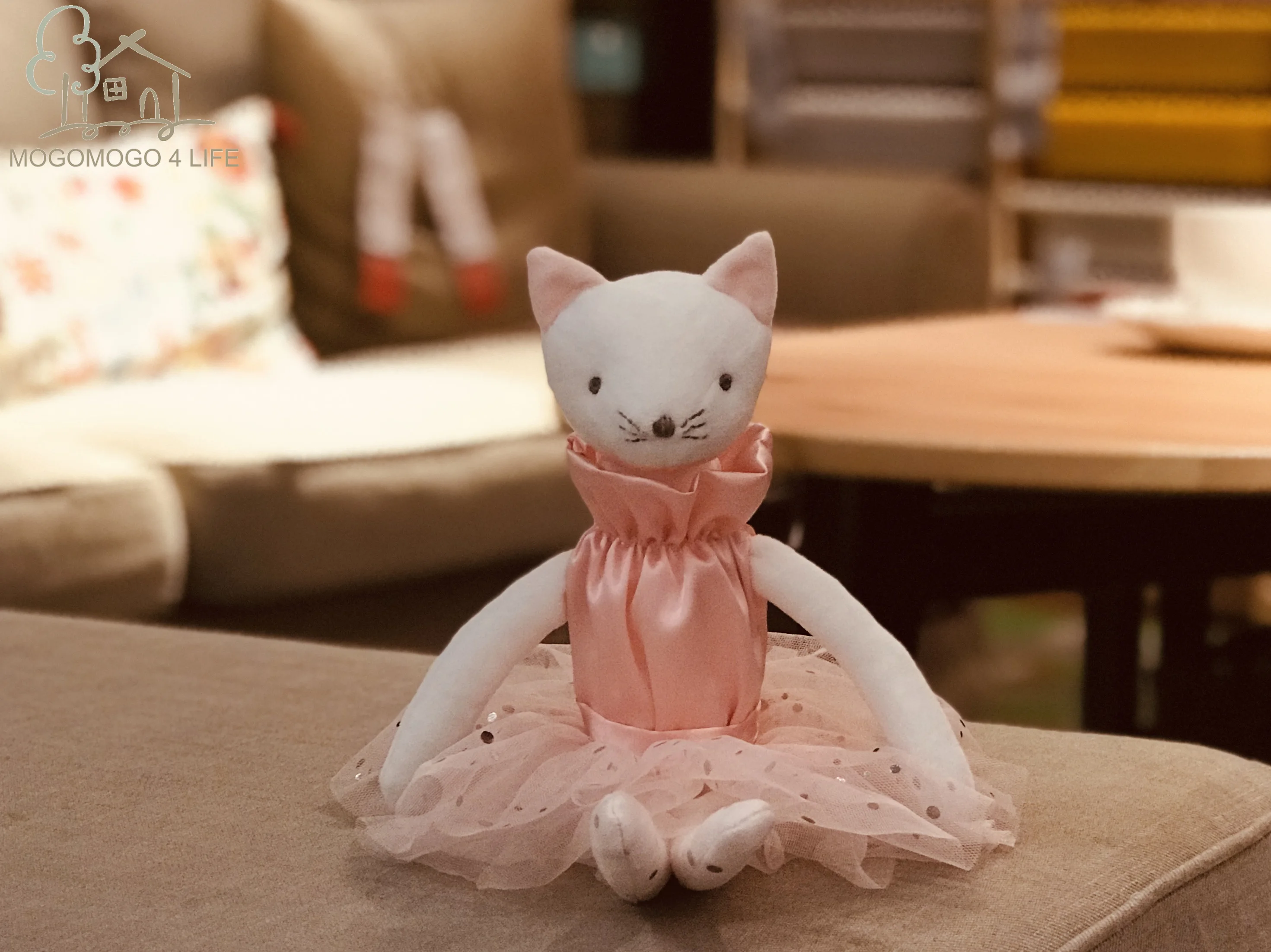 Прекрасный 34 см Кот плюшевые игрушки в платье ручной работы Ститч Kitty мягкие игрушки InTutu для девочек украшения спальни Рождественский подарок для детей
