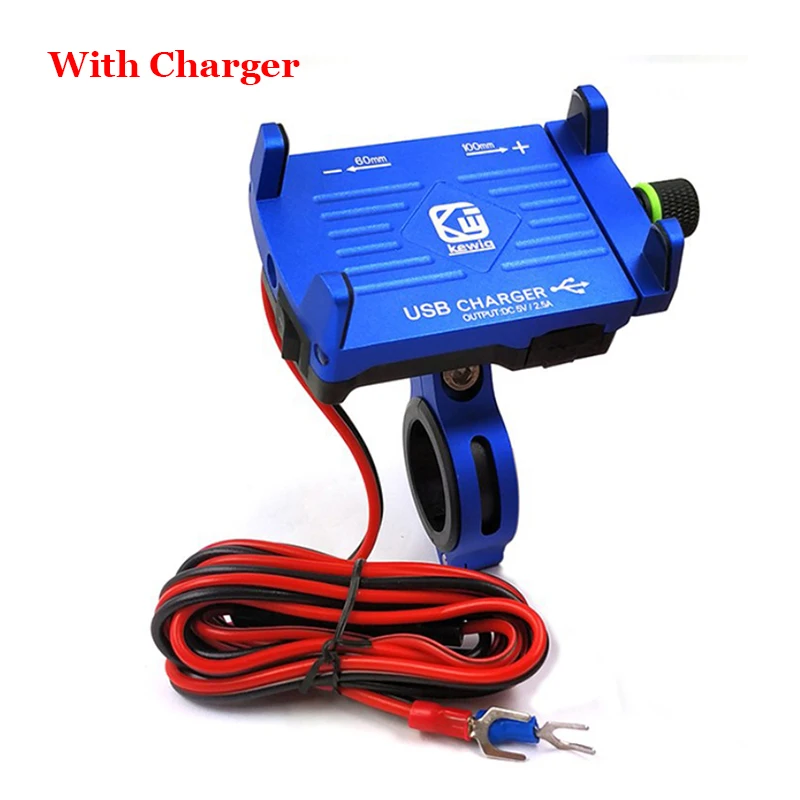 Charging - Blue Арвин мотоцикл алюминиевый держатель телефона с USB зарядное устройство Moto руль зарядки Кронштейн Подставка для 3-6,2 дюймов мобильный телефон крепление - Цвет: Charging - Blue