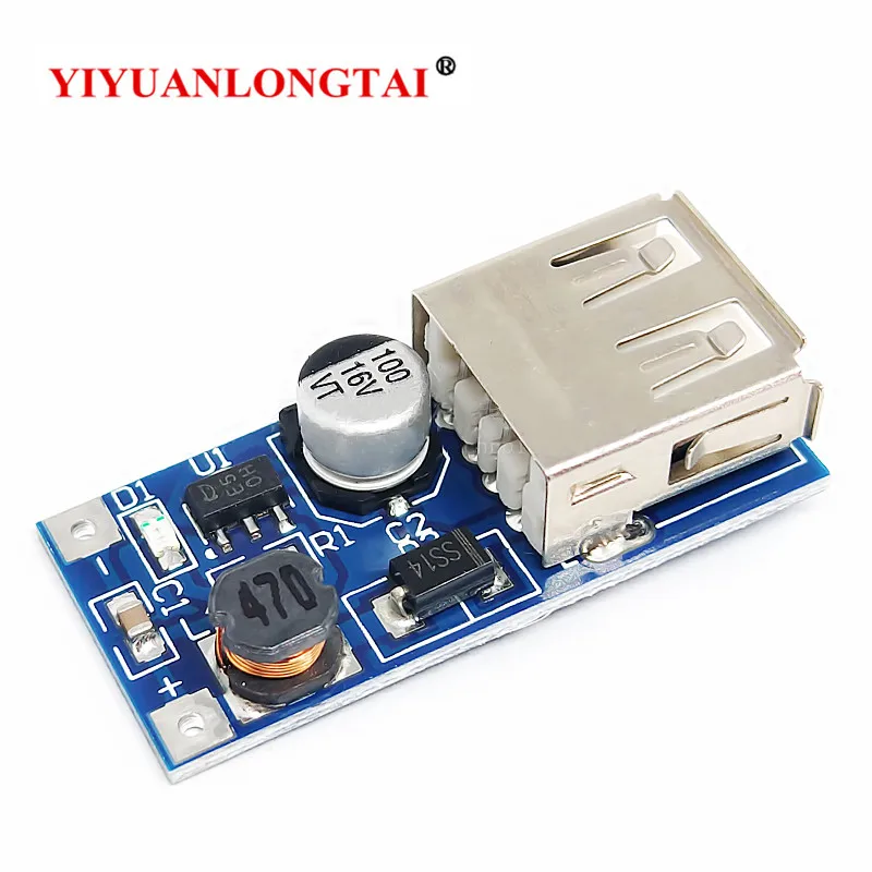 

1PCS DC-DC boost module (0.9V~5V) liter 5V 600MA USB boost circuit board power charger module board 5V output blue
