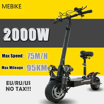 

Powerful Motor Dual Motor E Scooter Max Distance 100KM Foldable Skateboard 20 Ah Battery Adults Scooters Removeable Seat