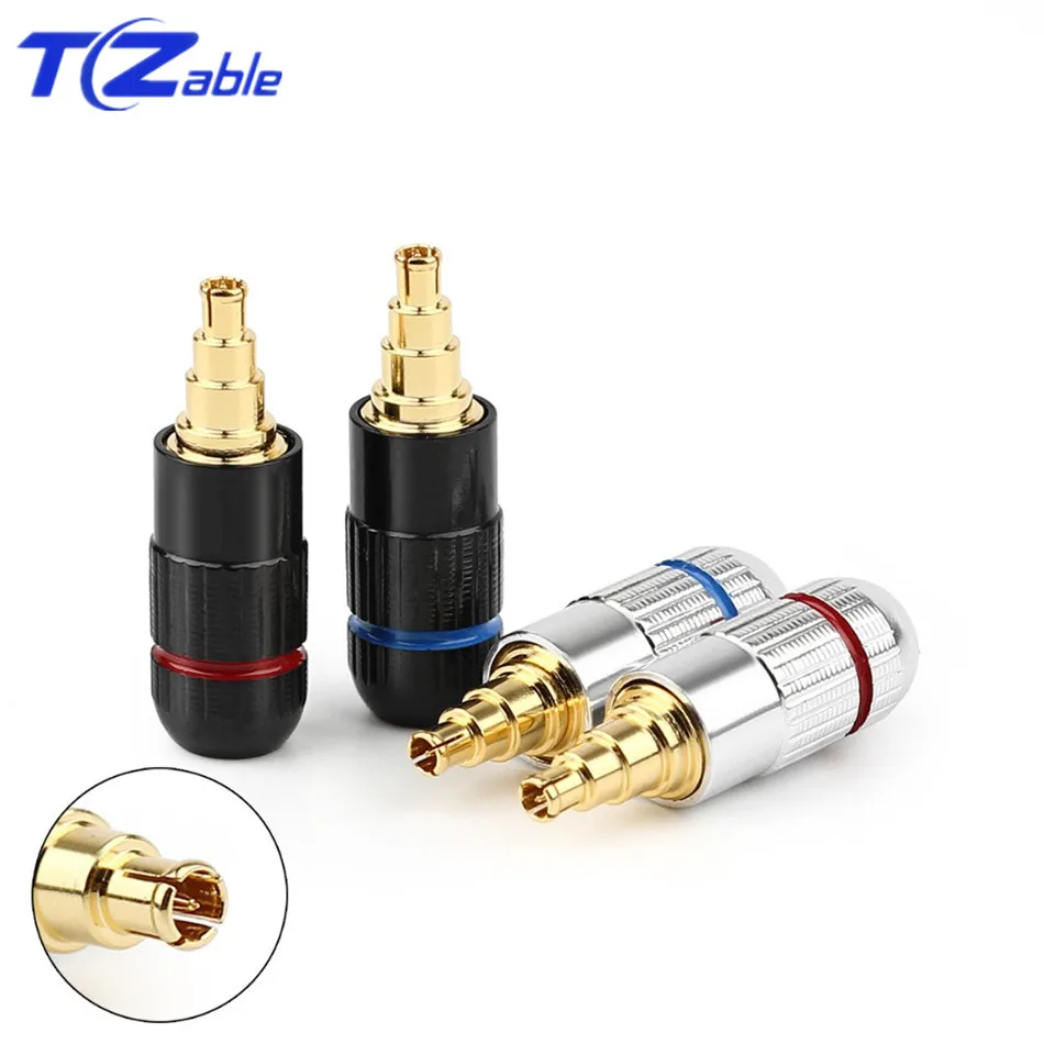 1 Pair HiFi Headphone Plug Beryllium Copper Earphone Pin For IE40 Pro Wire connector Audio Jack Splice Adapter Aluminum Alloy