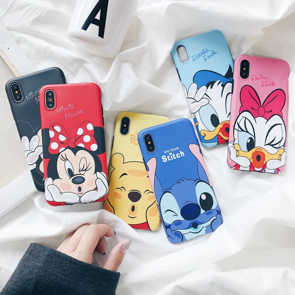 Милый скраб с Минни чехол для iphone X XR XS Max 6 6s P 7 8 Plus Мягкий чехол с мультяшным стежком для iphone 11 Pro MAX чехол Fundas