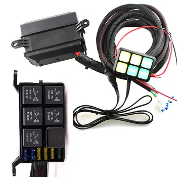 

Touch Screen 12V 24V On Off Boat SUV Electronic 6 Gang Sensitive Universal Button Circuit Control For Car Truck Switch Panel