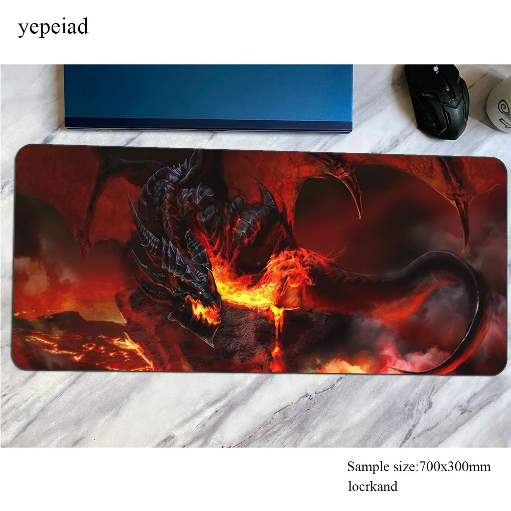 Коврик для мыши wow игровой коврик Dragon аниме 800x300 мм офисный блокнот Настольный