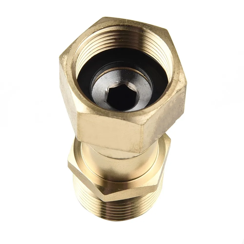 Brass High Pressure Washer Swivel Joint Connector Hose Fitting M22 14mm Thread 360 Degree Rotation Hose Sprayer Connector