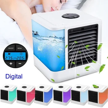 

Mini USB Portable Air Conditioner Fan Humidifier Purifier 7 Colors Light Desktop Air Cooling Fan Air Cooler Fan Ultra-Quiet