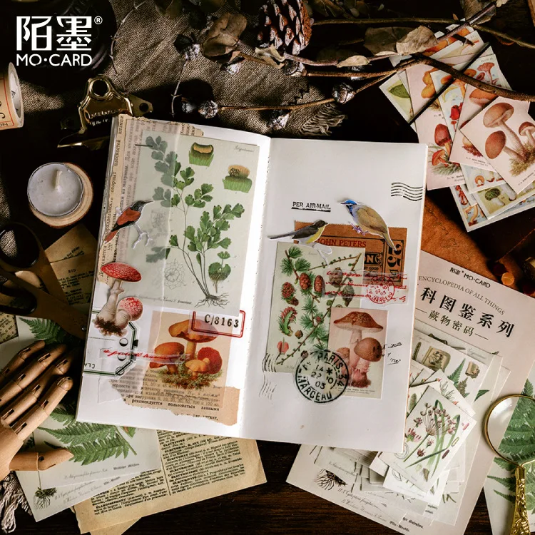 

60pcs/lot Kawaii Stationery Stickers Encyclopedia Vintage DIY Craft Scrapbooking Album Junk Journal Happy Planner Diary Stickers