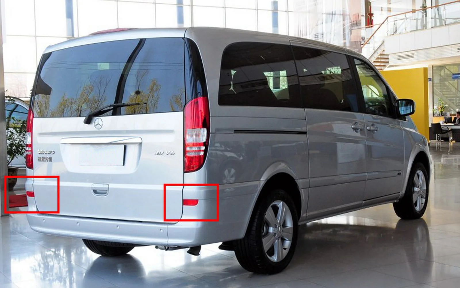 ANGRONG 2x отражатель заднего бампера Красные линзы новинка для Mercedes Benz W639 Vito Viano 2003
