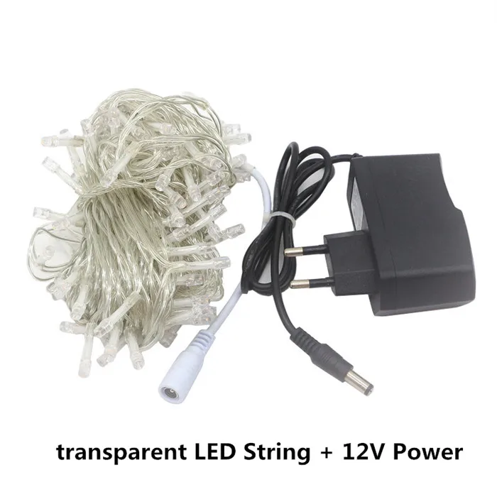 White String Power Открытый Рождественский светодиодный гирлянды DC12V 100 длиной 50 м/возможностью погружения на глубину до 30 м 20 м 10 м Decoracion Фея Света Праздничная Гирлянда освещение елки гирлянда - Испускаемый цвет: White String Power