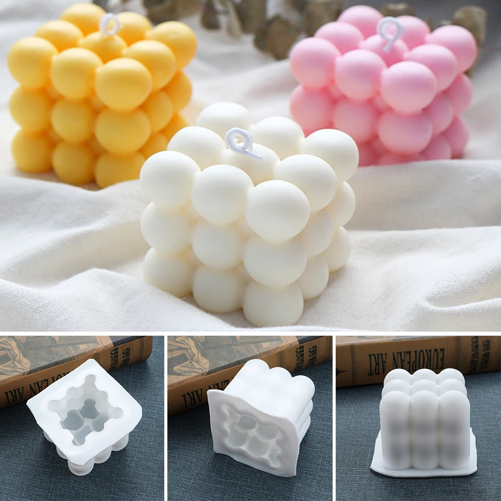 1 шт. Куб DIY силиконовая форма для мыла и свечей 3D ремесло пластырь ароматерапия воском ручной работы глиняные инструменты для изготовления свадебных свечей