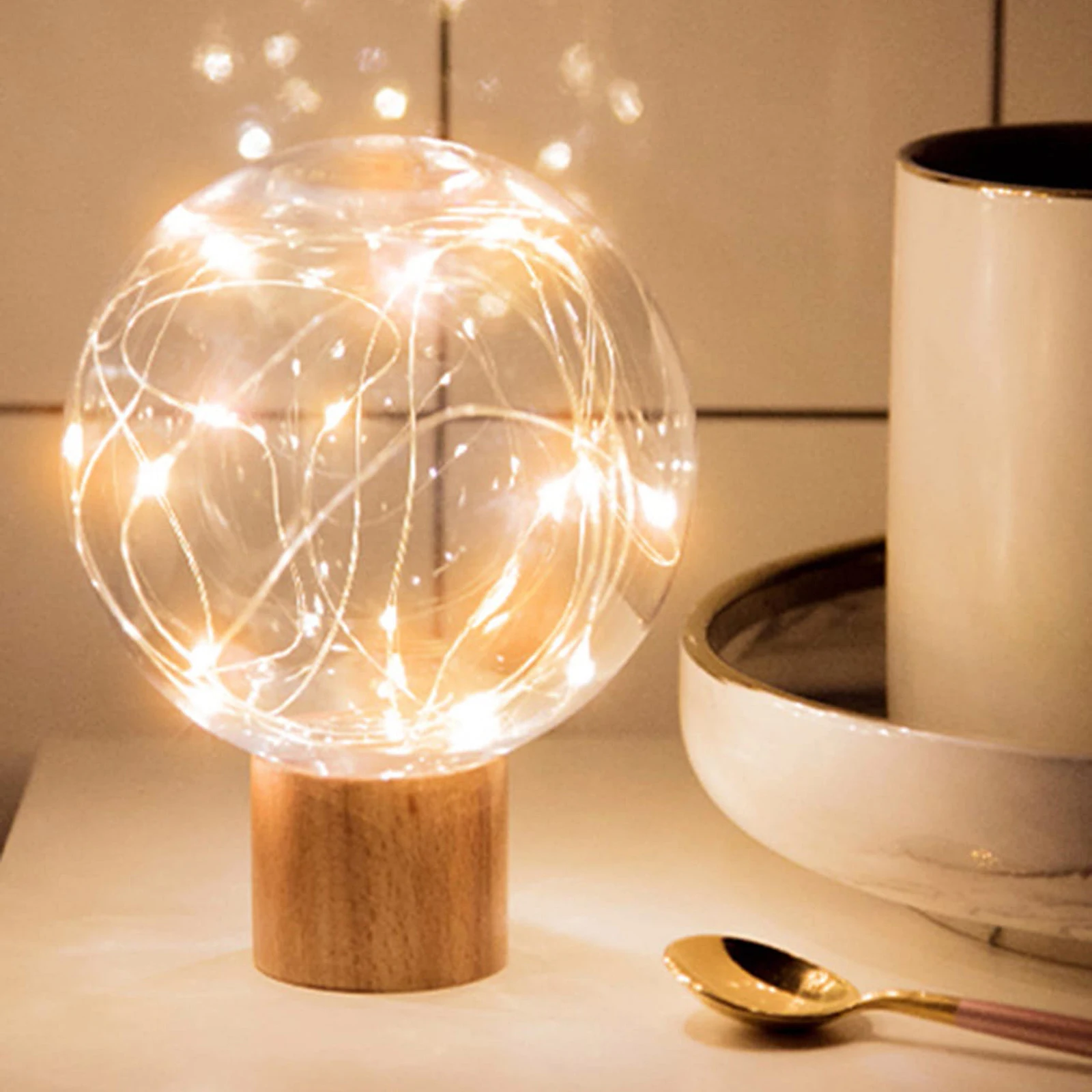 

Special Starry Sky Bedside Ball Log Night Light Led Atmosphere LampMoon USB Charging Bedroom Decoration