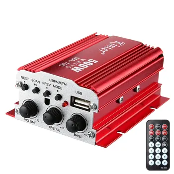 

IR Control Digital Audio Amplifier 2CH FM MP3 USB Amplificador Car Auto Motorcycle Home Boat Stereo Bass Speaker