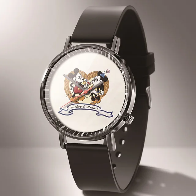 Reloj mujerNew Мультяшные детские часы модные Микки женские часы с рисунком кожаного яблока кварцевые студенческие часы Montres