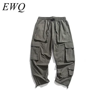 

EWQ / men's wear 2020 More Pocket casual Pants Tide spring summer fashion new Directly trousers Overalls Male 9Y923
