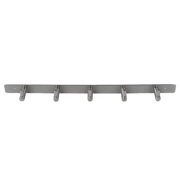 

5 Hooks Coat Robe Hat Clothes Wall Hanger Rack Holder Stainless