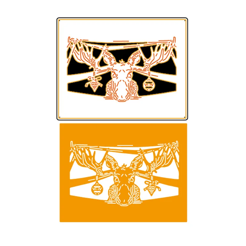 

Elk Hanging Lucky Bag Shape Metal Cutting Dies Stencil For DIY Scrapbooking Album Photo Paper Cards Crafts Template 2019 New
