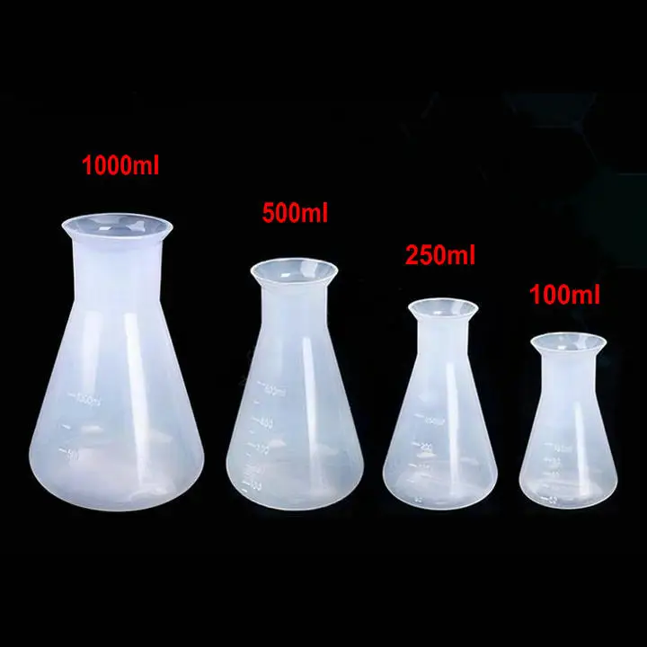 1 шт./3 шт./5 шт./10 шт. 100 мл 250 500 1000 2000 Пластиковая фляга erlenmeyer коническая бутылка|plastic