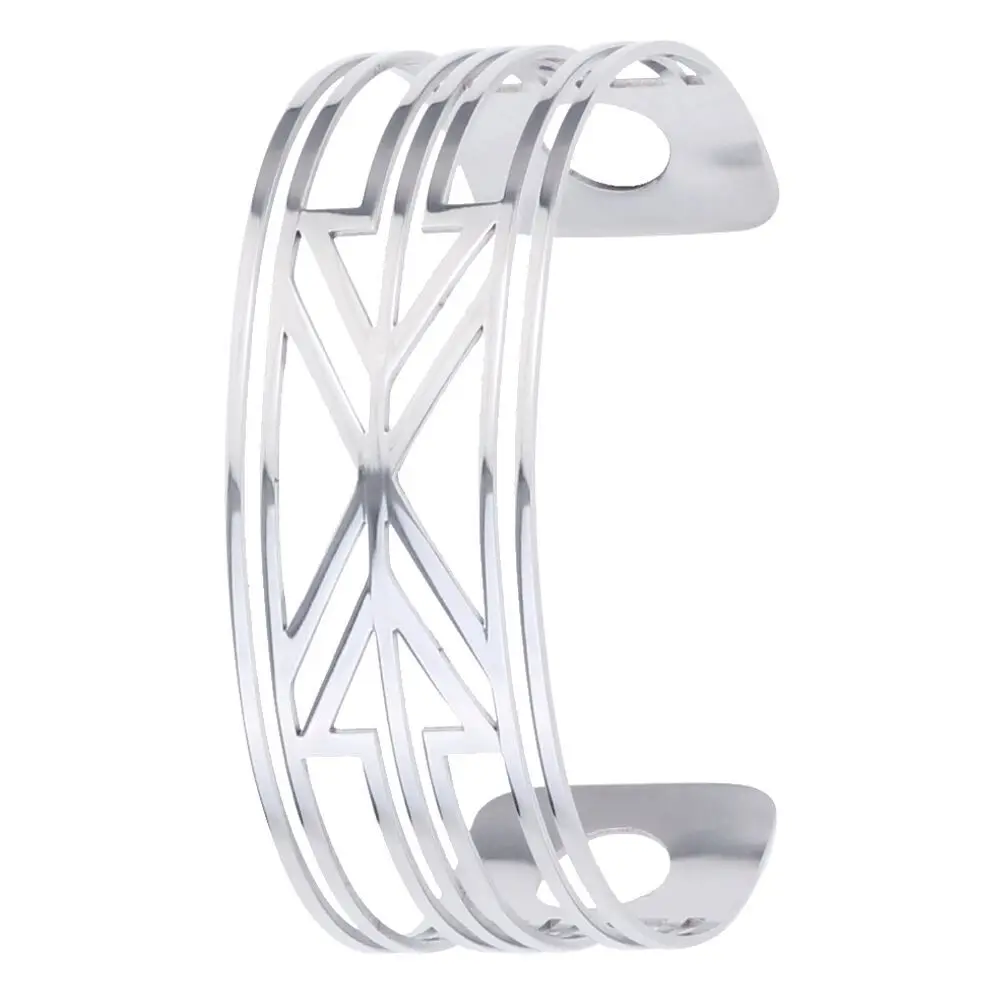 Cremo Stainless Steel Bracelet Bijoux Arm Cuff Bracelets  Manchette Interchangeable Leather  Bangles Arrow Symbol  For Women Ban