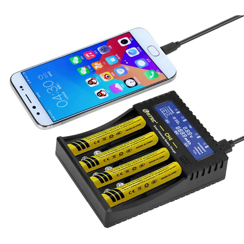 Buy Htrc Ch4 9v Smart Universal Battery Charger Liion Life Nimh