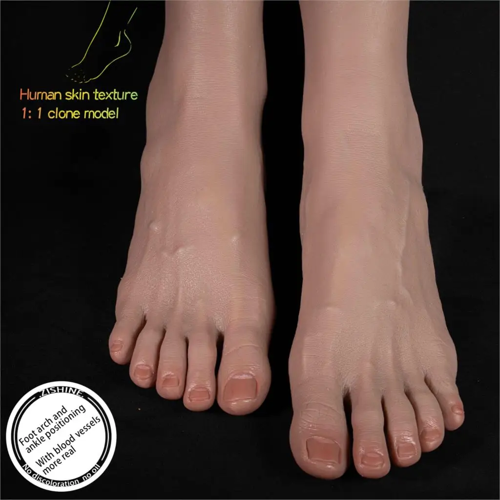 Simulation Foot Model Large UR 46 1:1 Real Shooting Display Props Medical Painting Teaching Big Size Lifelike Male Feet TG4601