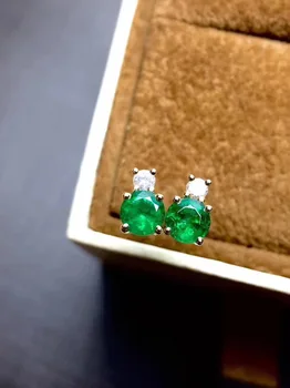 

Emerald Earring Natural And Real Emerald Earring 925 sterling silver Fine jewelry For men women