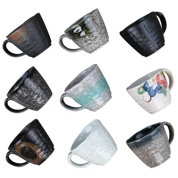 

Japanese Ceramic Pottery Mug Handmade Vintage Office Original Ceramics Mug Espresso Koffie Kopjes Plain Retro Mug Latte HH50MK