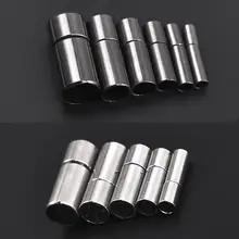 10 шт. Нержавеющая сталь поворотный магнитные застежки кожаный браслет ручной работы с торцевыми крышками 2,5/3/4/5/6/8 мм для браслет "сделай сам" для изготовления ювелирных изделий, аксессуары