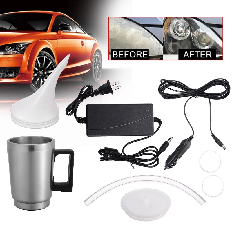 

1pc Car Headlight Lens Atomized Atomization Cup Restoration Polishing Tool Accessories Set 500ml 60W 12V