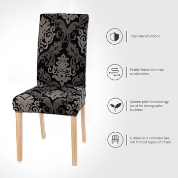 

Universal Size Chair Cover Stretch Dining Chair Covers Chair Elastic Spandex Slipcovers 1/2/4/6pcs