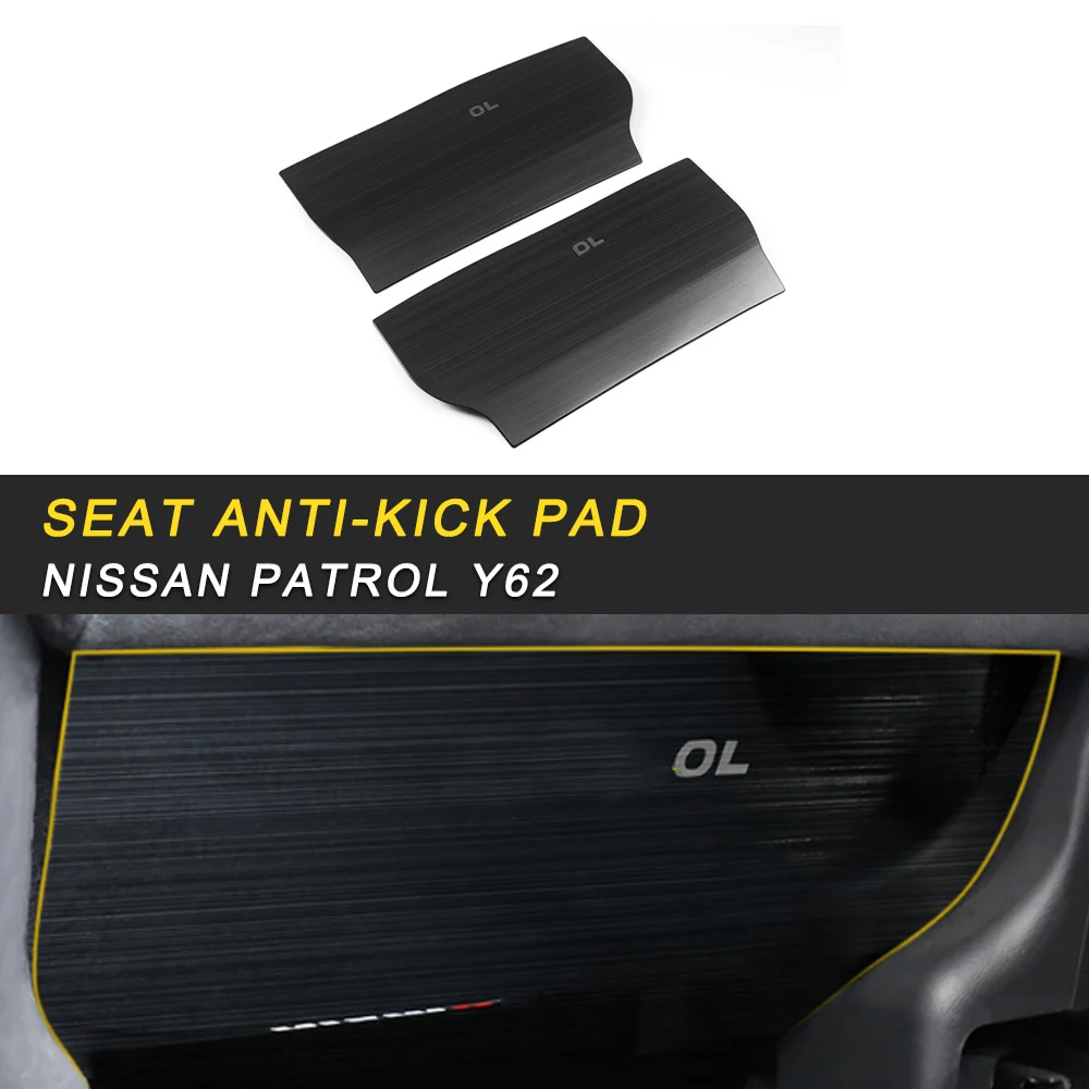 

Seat Back Protector Cover Auto Anti-Kick Mat Pad Sticker Frame Trim Interior Accessories for Nissan Patrol Y62 Car Care