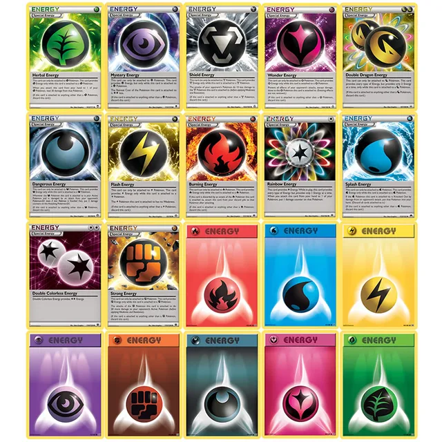 10-20 Pcs Pokemon ENERGY Card No Repeat Game Collection English Version Shining TOMY Battle Carte Trading Cards Toys Kids Gift 1