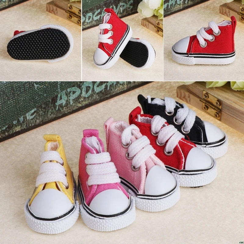 

5cm Doll Shoes Accessories Canvas Fashion Summer Toys Mini Sneakers Denim Boots