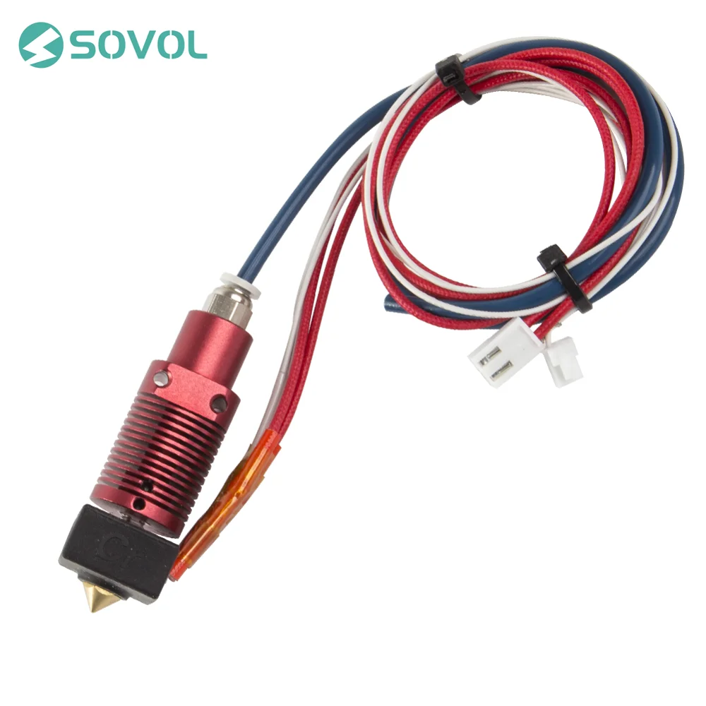CR 10S Pro экструдер Горячий Конец Hotend комплект 1 75 мм 0 4 сопло алюминиевый тепловой
