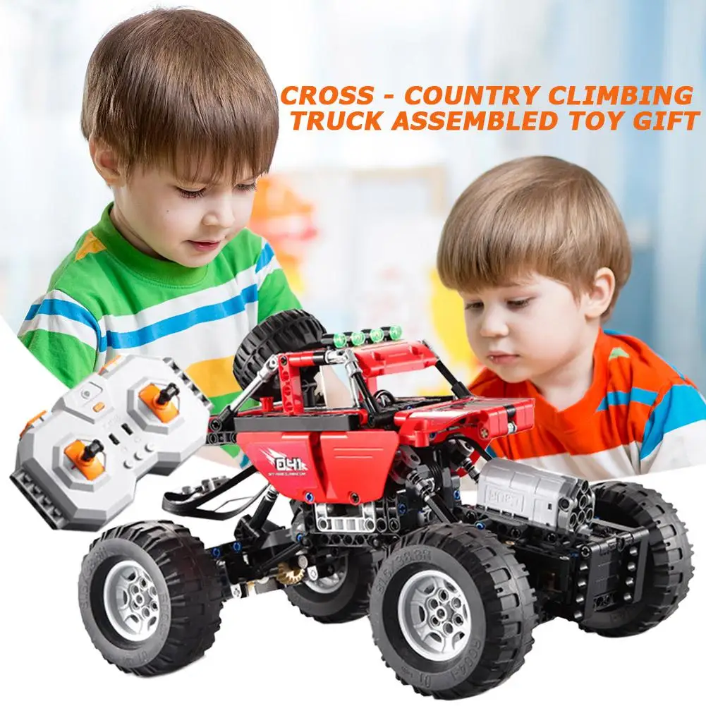 

Child Boy Off-road Car Super Anti-interference Wireless Remote Control Assembly Building Block Big Foot Vehicle Gift Toy