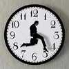 Ministry Of Silly Walk Wall Clock Comedian Home Decor Novelty Wall Watch Funny Walking Silent Mute Clock 4