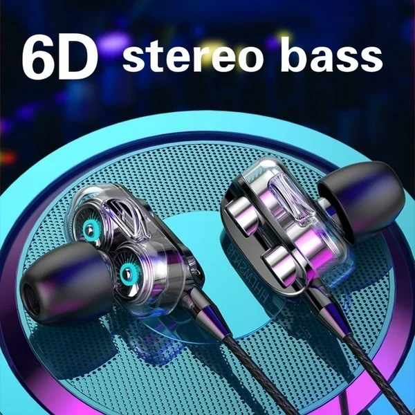Wired Headphones With Bass Earbuds 