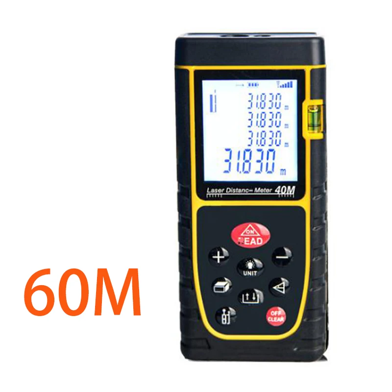  Metre Laser Distance Meter 60m Digital Rangefinder Range finder Area telemetro laser metro trena Te