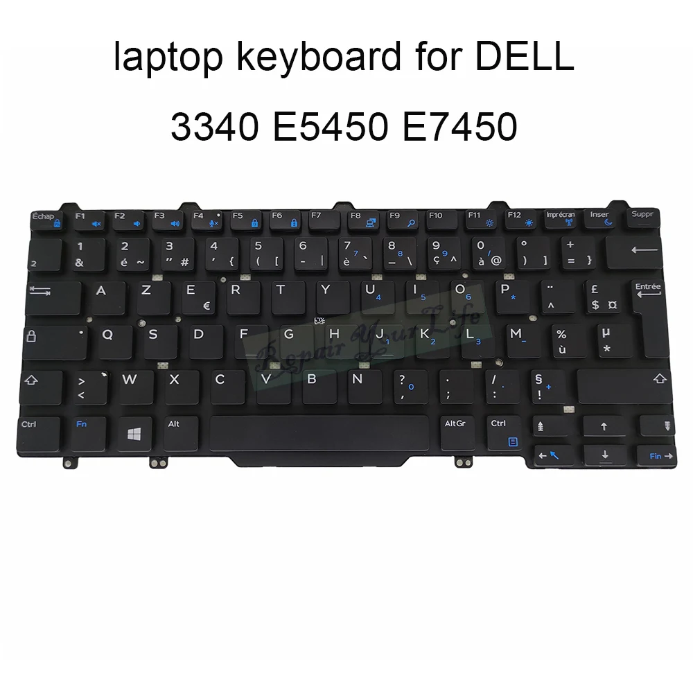

FTTYH Replacement keyboards for Dell latitude 13 3340 3350 E5450 E7470 FR French CN 0FTTYH black AZERTY keyboard original best