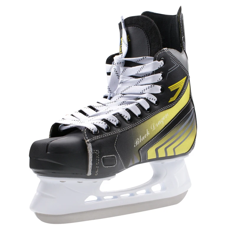

Winter Adult Teenagers Professional Breathable Thick Thermal Warm PVC Ice Hockey Skating Shoes With Ice Blade Training Shoes