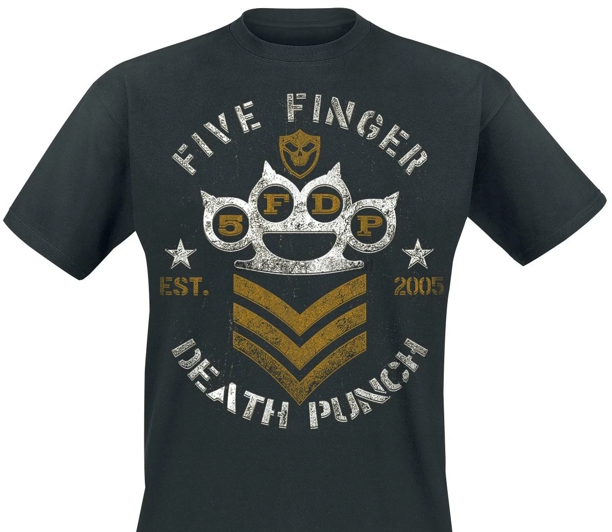 Забавная Мужская футболка с шевроном и надписью Five Finger Death Punch | одежда