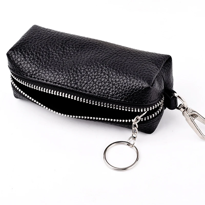 Key organizer Key protector Key case Key purse Key holder Genuine Leather Car Key Cover Keychain Housekeeper Bag Zipper Organizer Case EDC Pouch