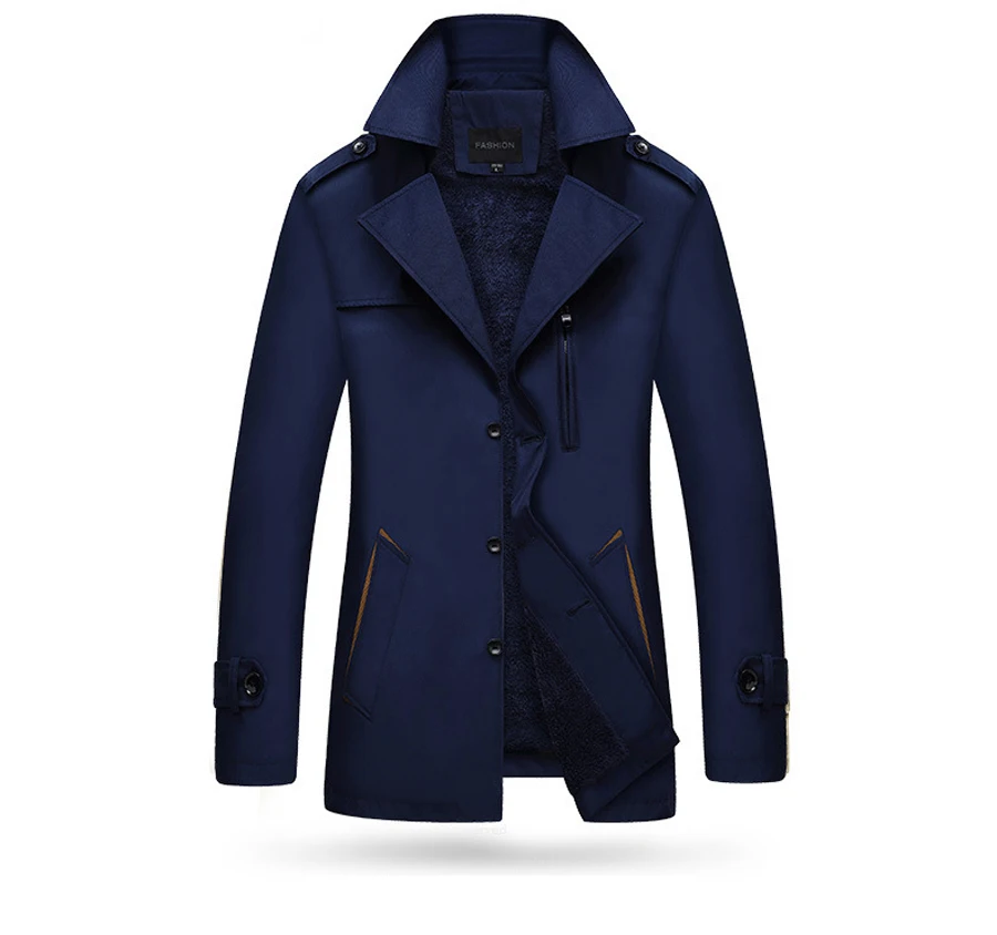 Лидер продаж, зимний Тренч для мужчин, толстый теплый VogueJacket, длинный плащ, Мужская одежда, мужское пальто, ветровка, верхняя одежда