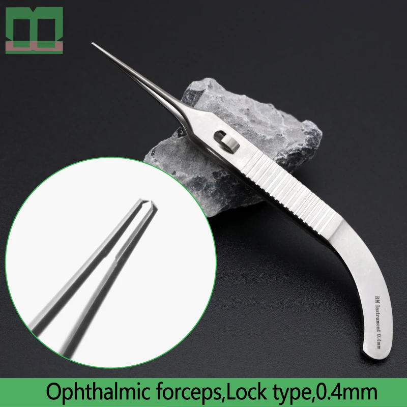 ophthalmic-forceps-straight-toothed-04mm-stainless-steel-ophthalmic-instruments-medical-tools-lock-type