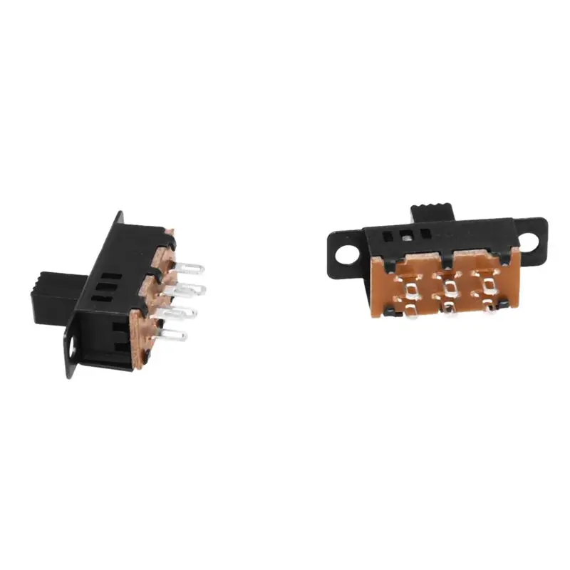 10 шт высокое ручка 6 Pin код 3 позиции DPDT Панель ползунковый Переключатель 0.5A с