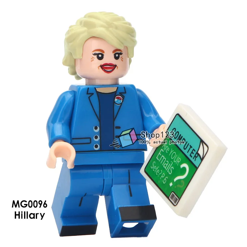 

Single Sale Custom Hillary Clinton Donald Trump Mr.Bean Michael Jackson Building Blocks Gift Toys For Children