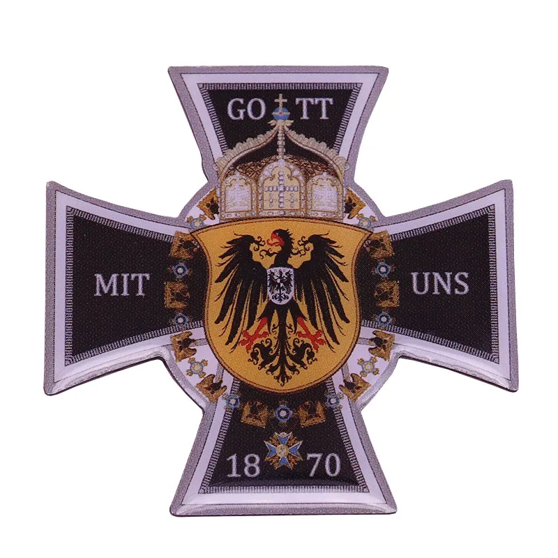 German Federal eagle lapel pin 1870 Deutschland Reich unification badge God with us cross brooch men patriotic gift|Brooches| - AliExpress