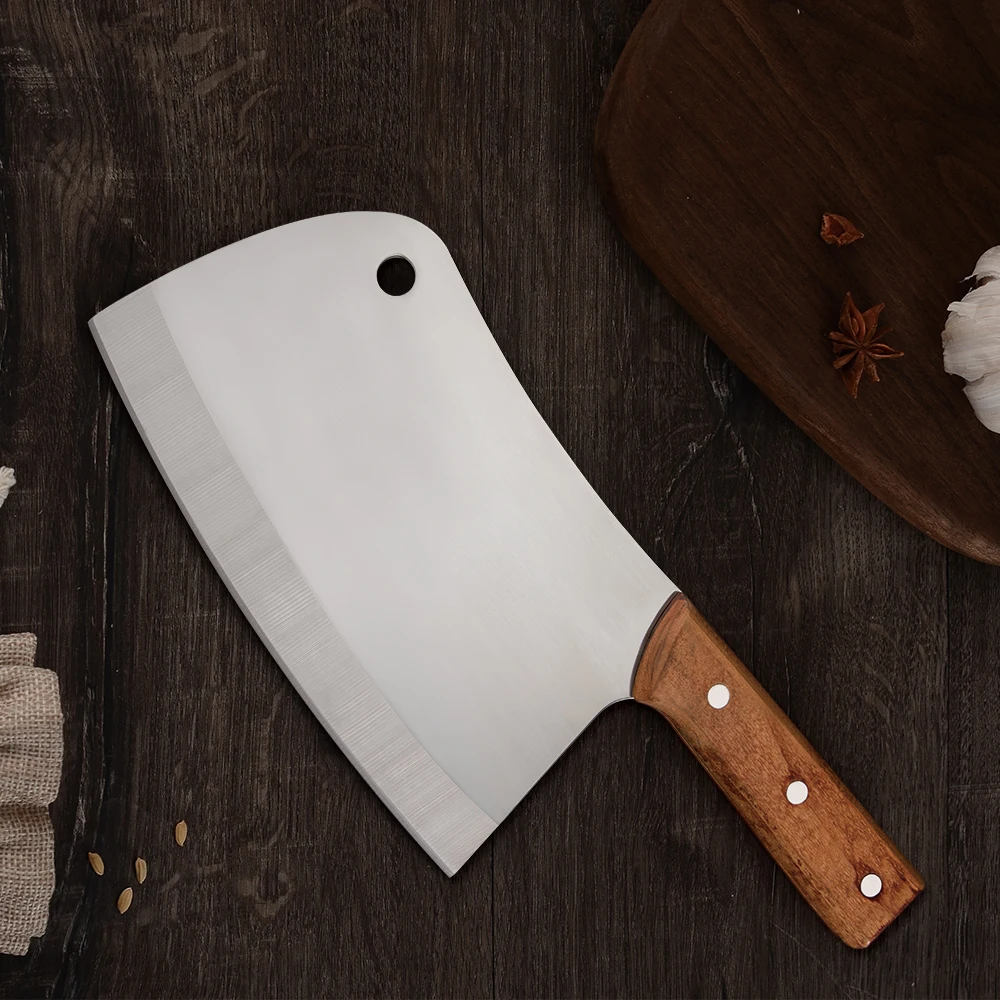 DAMASK Chef Slicing Knives High Hardness Kitchen Chopping Knife Srainless Steel Fillet Knives 7.5 inch Sharp Blade Wood Handle