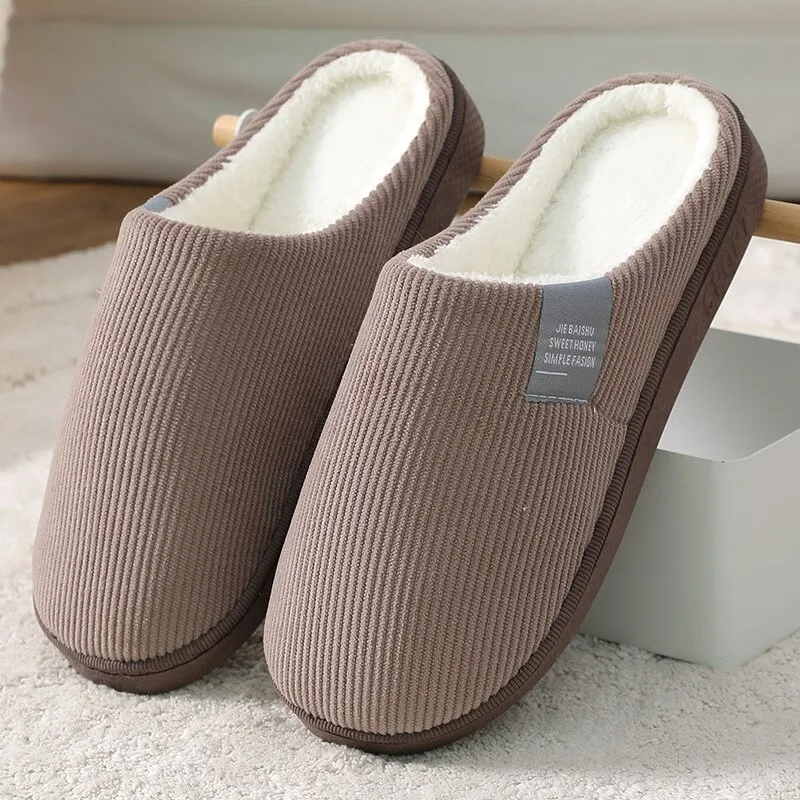 Zapatillas de casa de invierno para mujer, zapatos Unisex de gato de dibujos animados, antideslizantes, suaves, cálidas, para casa, interior, dormitorio, parejas