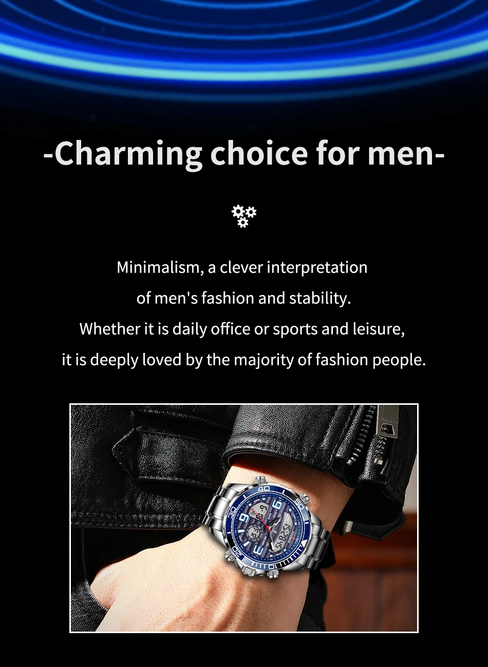 2022 LIGE Brand Foxbox Digital Mens Watches Top Luxury Sport Quartz Wristwatch For Men All Steel Military Waterproof Clock+Box